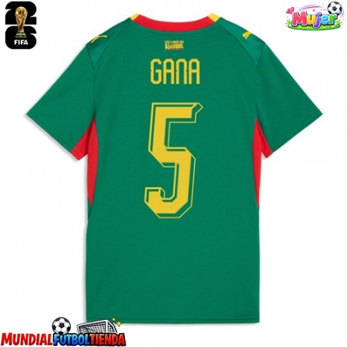 Camiseta Senegal Idrissa Gueye #5 Segunda Equipación Replica Mundial 2026 para mujer mangas cortas